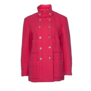 Chanel pink wool tweed blazer with 4 pockets